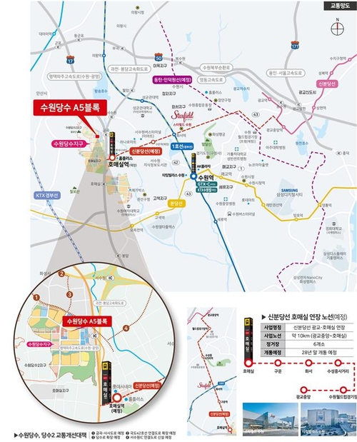 수원당수 A5 교통망도.