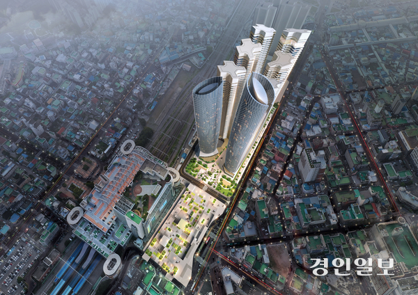 평택역 주변 평택1구역 재개발 사업 조감도. /경인일보DB