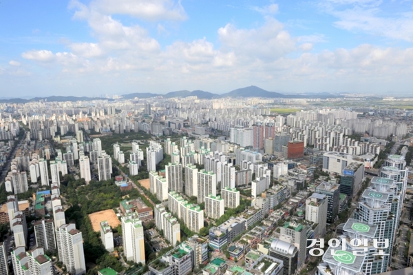 부천 중동 1기 신도시 전경.