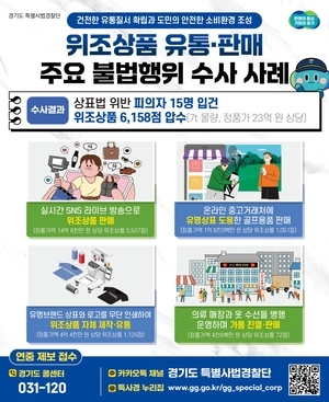 샤넬, 루이비통 명품부터 골프 용품까지…경기도 특사경, 23억원 상당 위조 상품 압수