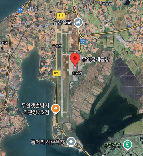 무안국제공항 위성사진. /구글 지도 갈무리