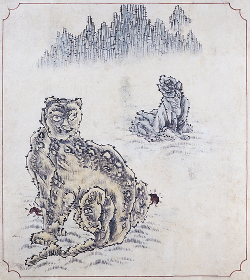 암호도(巖虎圖) Rock like Tiger, 조선, 지본채색, 96×108㎝, 경기대 소성박물관 소장. /경기도미술관 제공