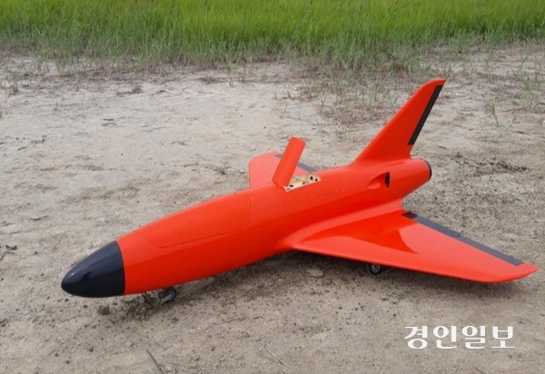 억세스위 박상선 제작이사가 개발한 고속 무인표적기. /억세스위 제공