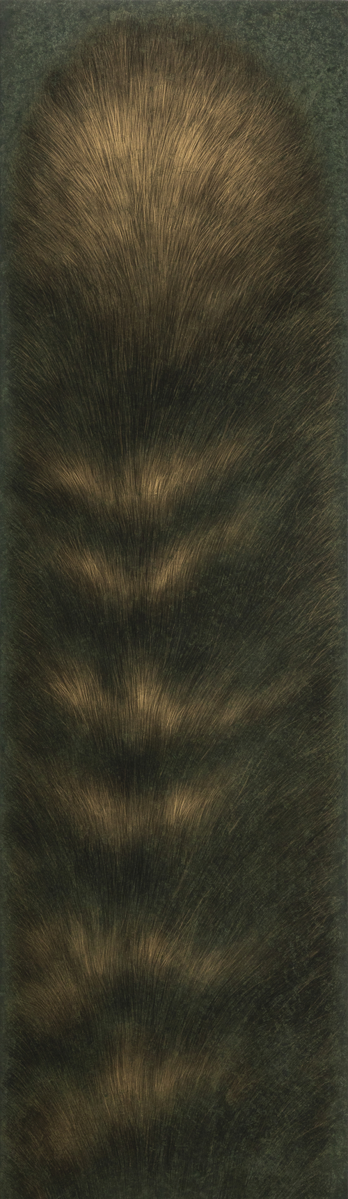 이은실, 꽉 찬, 2019, 장지에 수묵채색, 160×46cm. /경기도미술관 제공