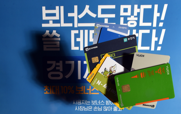 경기지역화폐와 홍보물. /경인일보 DB