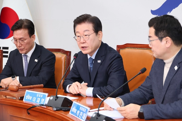 더불어민주당 이재명 대표가 7일 국회에서 열린 최고위원회의에서 발언하고 있다. 2025.2.7 /연합뉴스
