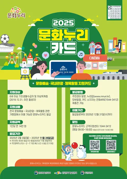 경기도 2025 문화누리카드 정책 홍보 포스터. /경기문화재단 제공