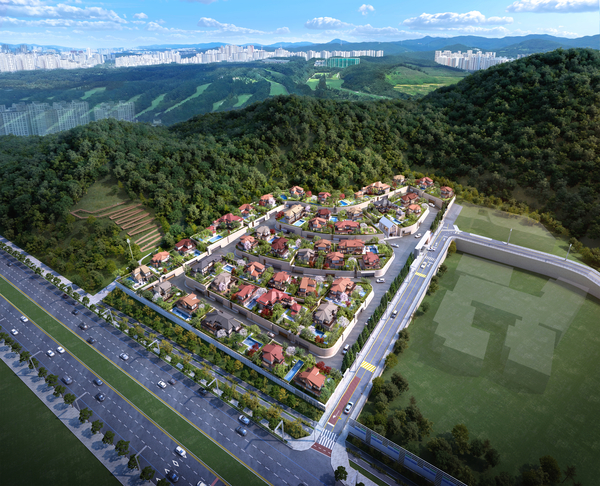 화성 동탄2 신도시 ‘동탄 더힐’ 조감도. /(주)엠디엠 제공