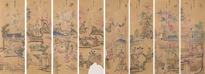 ‘구운몽도’ 20세기, 지본채색, 107㎝×35㎝, 가회민화박물관 소장. /경기도미술관 제공