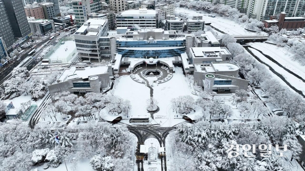 하남시청 겨울전경.