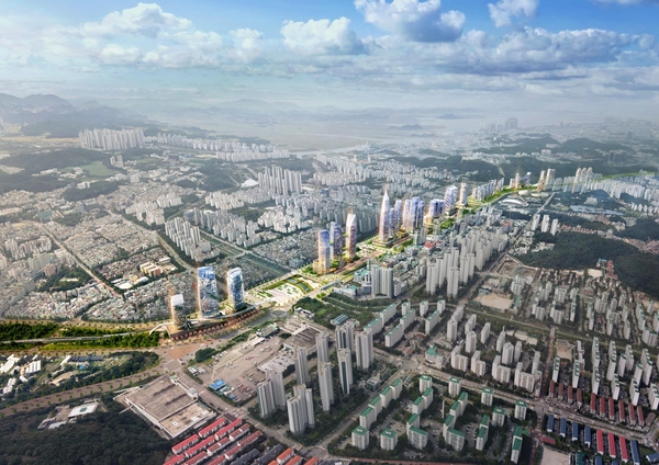 안산선 지하화를 통한 통합 개발 조감도. /안산시 제공