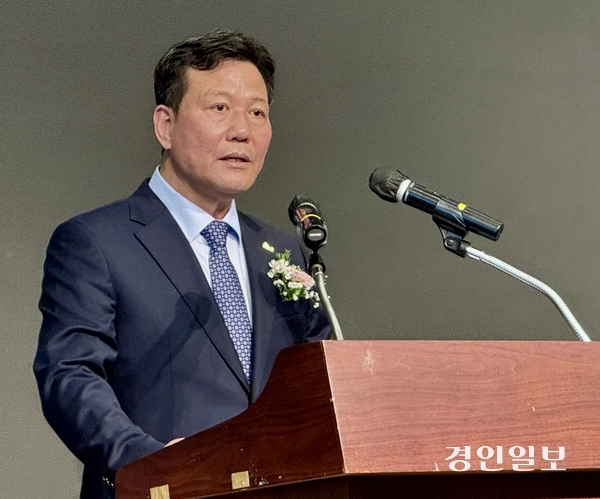고광만 여주시장애인체육회 수석부회장이 4일 오후 대한장애인양궁협회 제8대 회장으로 공식 취임했다. 2025.3.4 여주/양동민기자 coa007@kyeongin.com
