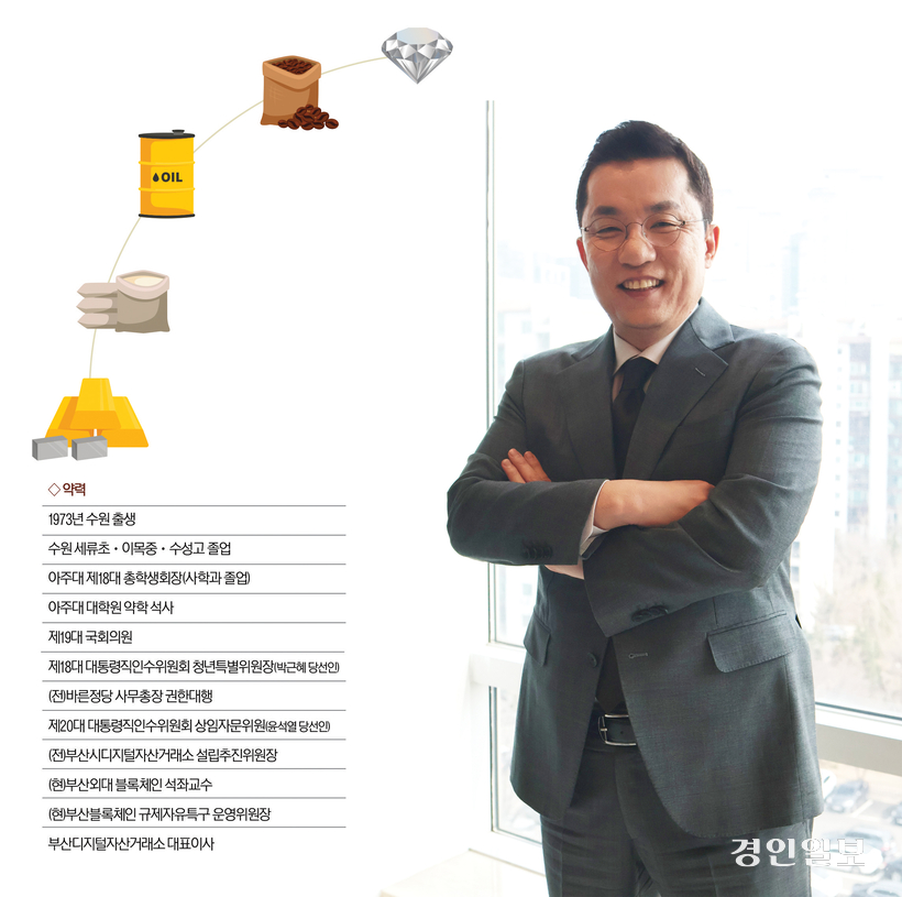 부산디지털자산거래소(비단) 김상민 대표이사가 17일 경인일보와의 인터뷰에서 비단에 대한 소개와 향후 전망 등에 대해 설명하고 있다. 그는 “4세대 분권형 블록체인 거래소 ‘비단’이 동과 서를 연결해 모든 교역이 이뤄지는 새로운 금융 혁명의 단초가 될 것”이라고 자신했다. 2025.3.17 /하지은기자 zee@kyeongin.com