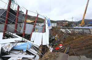 [화보] 신안산선 광명 구간 붕괴현장
