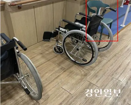 요양시설에서 일하는 사회복무요원 A씨가 배정받은 자리(빨간색 표시). /사회복무요원 노동조합 제공