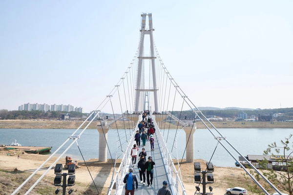 여주 남한강 출렁다리 전경. /경기도 제공