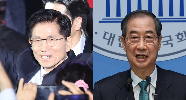 김문수와 한동훈의 중도우파 대연합에 시선이 쏠리고 있다. /연합뉴스