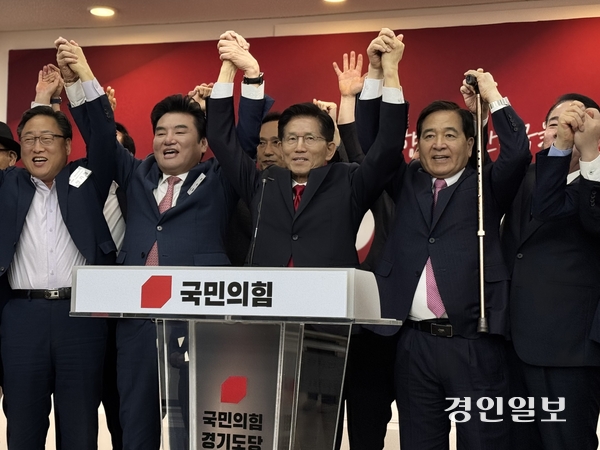 국민의힘 김문수 대선 후보가 9일 경기도당 선거대책위원회 발대식에 참석했다. 2025.5.9 /한규준기자 kkyu@kyeongin.com