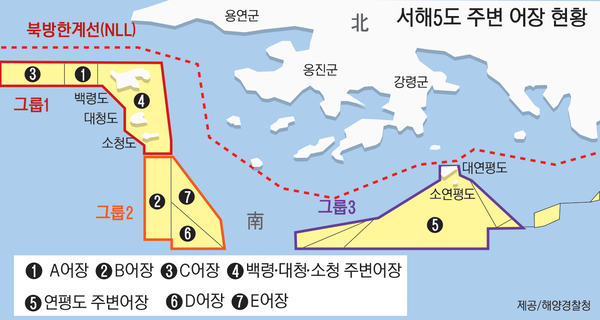 서해5도 주변 어장 현황. /해양경찰청 제공