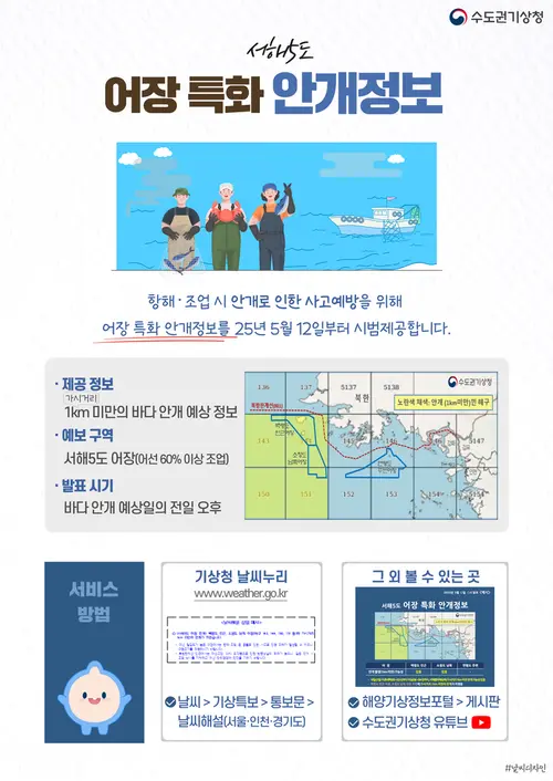 ‘서해5도 어장 특화 안개정보 서비스’ 안내 포스터. / 해양경찰청 제공