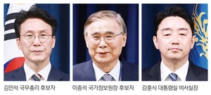 김민석 총리·이종석 국정원장·강훈식 비서실장 지명