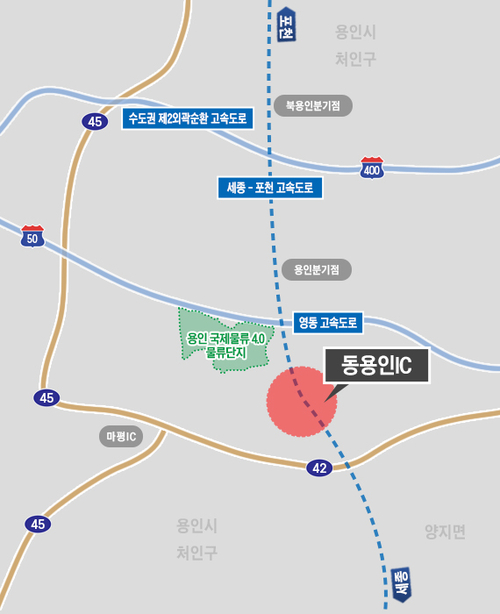 동용인IC 위치도. /용인시 제공