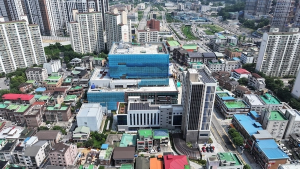광주 구시청사 부지 일원을 중심으로 진행중인 도시재생사업의 큰 줄기인 복합건축물 신축. /광주시 제공