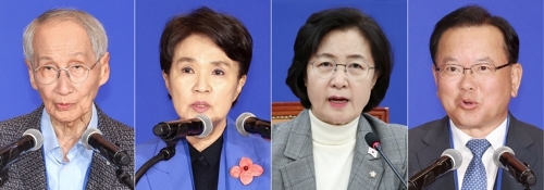 대통령실은 이재명 대통령이 국제사회에 민주 대한민국의 복귀를 알리고, 새 정부의 국정철학 및 대외정책을 설명하기 위해 주요국에 대통령 특사단을 파견키로 했다고 13일 밝혔다. 특사단은 14일부터 유럽연합(EU), 프랑스, 영국, 인도에 순차적으로 파견될 예정이다. 왼쪽부터 유럽연합(EU) 특사단장 윤여준 전 환경부 장관, 프랑스 특사단장 강금실 전 법무부 장관, 영국 특사단장 추미애 의원, 인도 특사단장 김부겸 전 국무총리. 2025.7.13 /연합뉴스