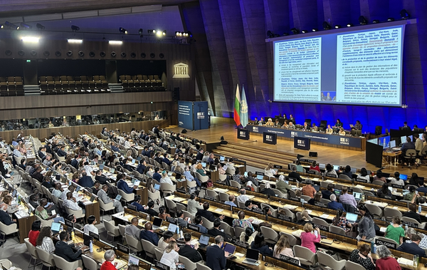 제47차 유네스코 세계유산위원회가 열리고 있는 프랑스 파리 유네스코 본부 회의장. 사진은 지난 13일 열린 회의 모습. 2025.7.15 /연합뉴스