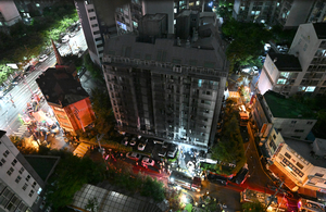 [포토] 광명 소하동 아파트 주차장 화재 현장