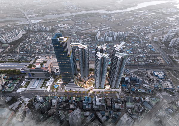 평택 1구역 재개발 사업지구 조감도.