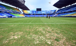 혹서에 혹사에… 수원월드컵경기장, 11억 들인 잔디도 훼손 심각