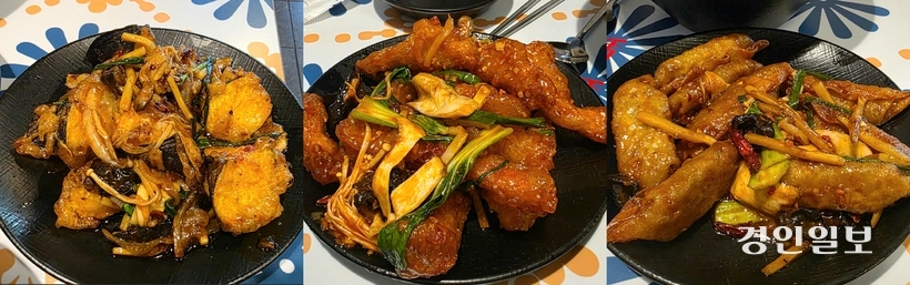 야수각에서는 탕수육(9천원)부터 동파육(1만5천원)에 이르기까지 다채로운 요리류를 저렴한 가격에 맛볼 수 있다. 맛도 좋다. /황성규기자 homerun@kyeongin.com