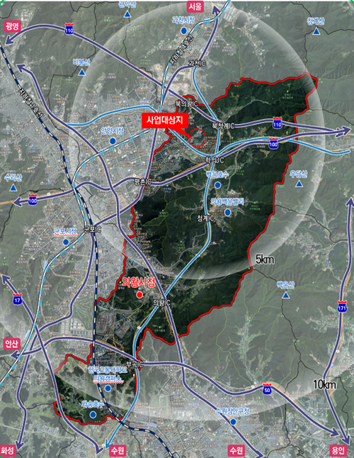 의왕 포일산업단지 위치도. /의왕시 제공