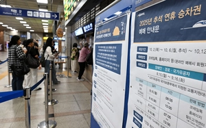 [포토] 수원역, 추석 승차권 예매 안내