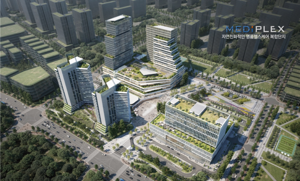 평택 브레인시티에 들어설 아주대 의료원의 평택 병원 조감도. /평택시 제공