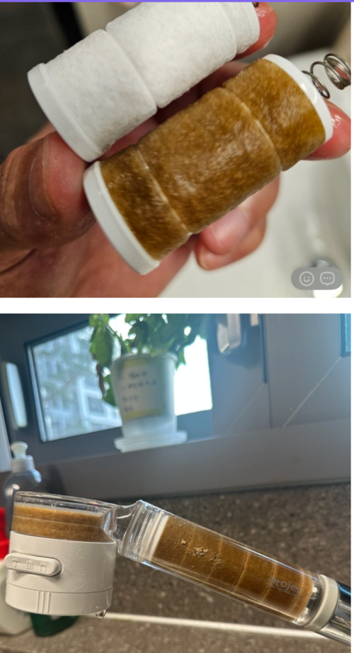 광주 수돗물 필터 변색. /광주시 제공