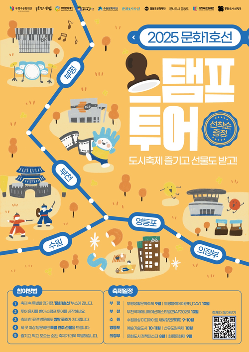 ‘2025 문화 1호선 스탬프 투어’ 포스터. /수원문화재단 제공