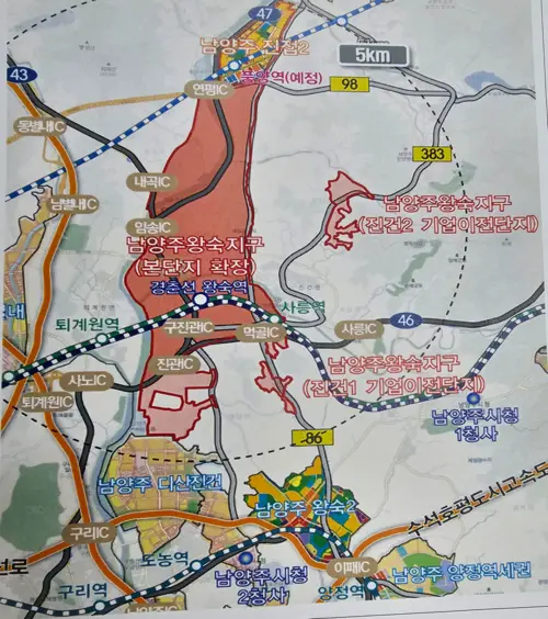 남양주시 기업이전단지 위치도. /남양주시 제공