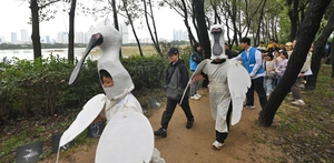 [현장르포] 월동지로 떠나는 ‘저어새’ 환송잔치