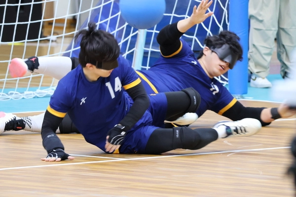 제45회 전국장애인체전에 출전해 수비 중인 이정현, 최승호. /김신 감독 제공