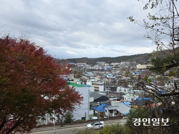 견자산 중턱에서 내려다본 강화읍내 전경. 2025.11.21 /정진오기자 schild@kyeongin.com
