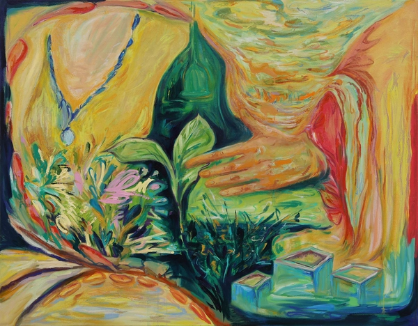 김승현 作 엄마의 정원(Mother’s garden), 2025, 캔버스에 오일·오일파스텔, 116.8x91cm /한희선 제공