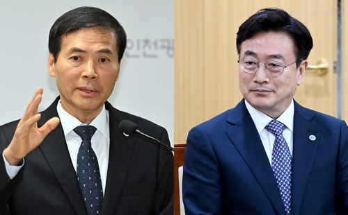 인천시 황효진 글로벌도시정무부시장과 윤원석 인천경제자유구역청장