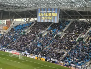 ‘강등 딛고 우승’ 함께한 인천 유나이티드 서포터스 ‘파랑검정’ [구도(球都), 인천]
