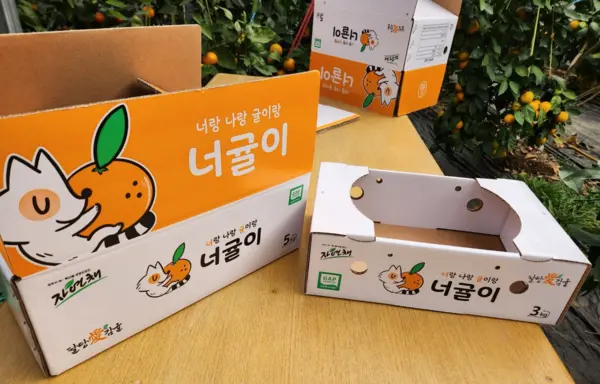 광주를 대표하는 감귤인 ‘팔당애감귤’의 ‘너귤이(너랑 나랑 귤이랑)’ 브랜드. /광주시농업기술센터 제공