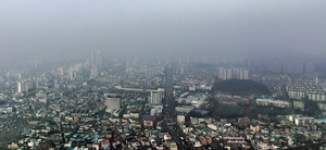 [포토] 미세먼지 덮친 수원 도심