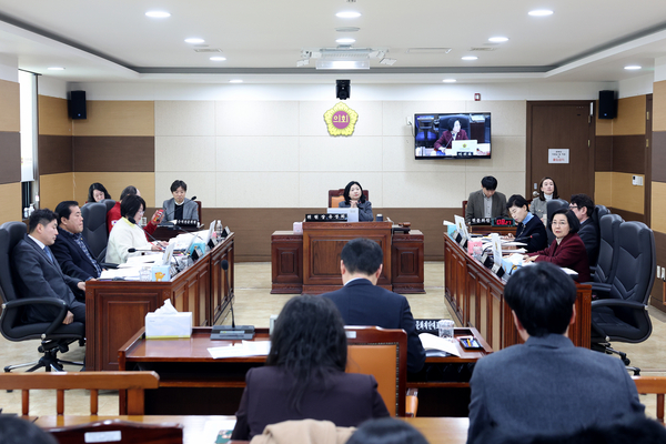 인천 섬 지역 관광 정책 추진 활성화를 위한 인천관광공사 강화지사 설립이 본격화할 전망이다. 사진은 3일 제306회 인천광역시의회 임시회 제3차 문화복지위원회가 문화복지위원회 회의실에서 진행 중인 모습. 2026.2.3 /인천광역시의회 제공