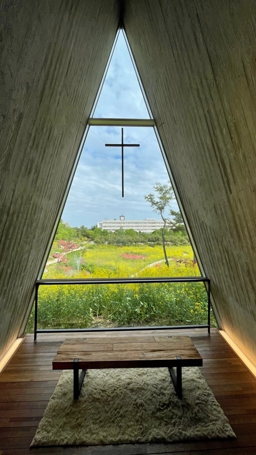 ‘초막 셋’ 내부에서 밖을 바라다본 모습. /전주 건축사협회 제공