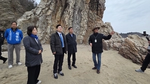 대청도 찾은 박찬대, 유네스코 세계지질공원 지정 노력 등 ‘평화 공약’ 구상 언급